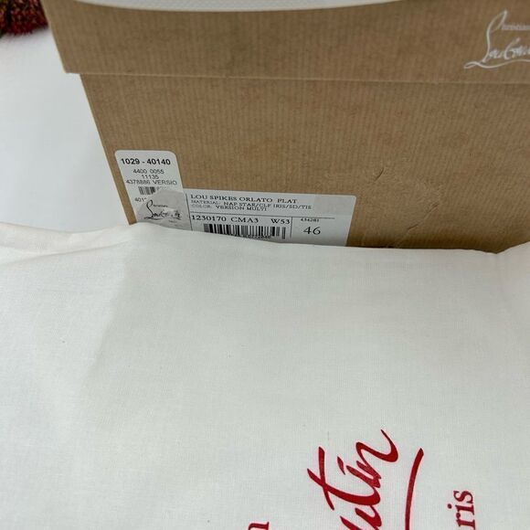 SOLD!!!   Men’s Christian Louboutin Lou spikes Orlato flat sneakers size 46 - Picture 7 of 11